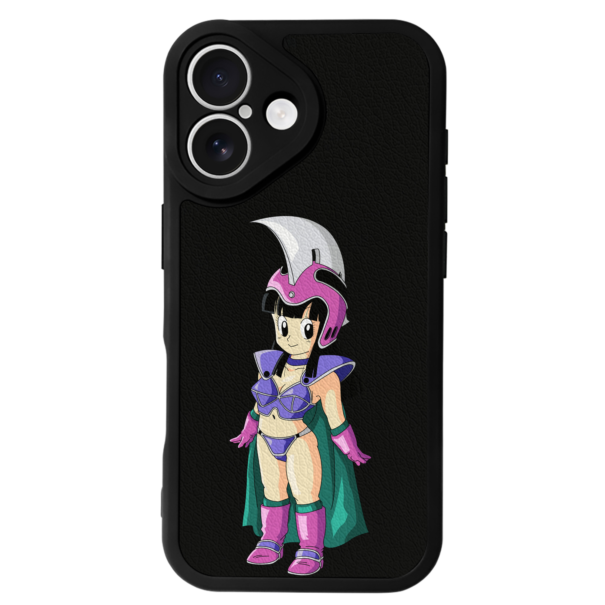 （画像用） ドラゴンボール チチ DRAGON BALL Chichi 【iPhone 16シリーズ対応】シリコンスマホケース（レザー調） 材質：シリコン